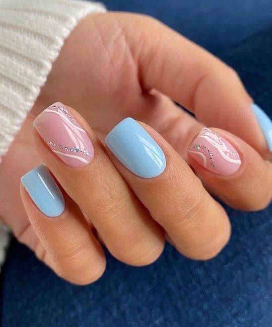 Baby Blue French Tip Nail Designs