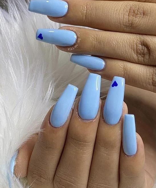 Baby Blue Nail Designs With Flowers