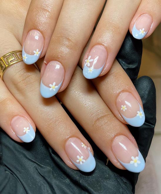 Baby Blue Ombre Nail Design