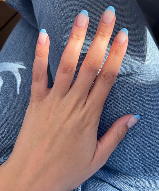 Baby Blue Pointy Nail Designs