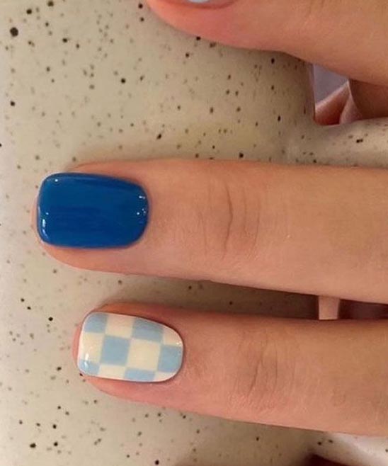 Baby Blue and Black Nail Designs