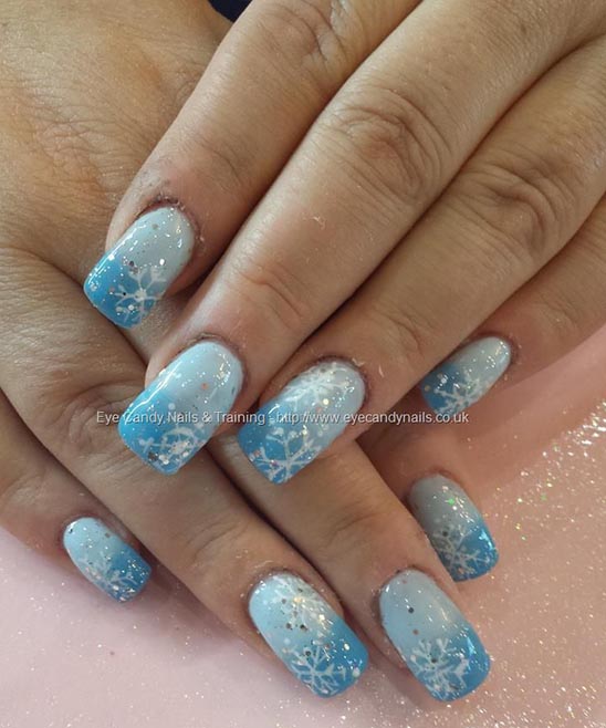 Baby Blue and Black Nail Designs