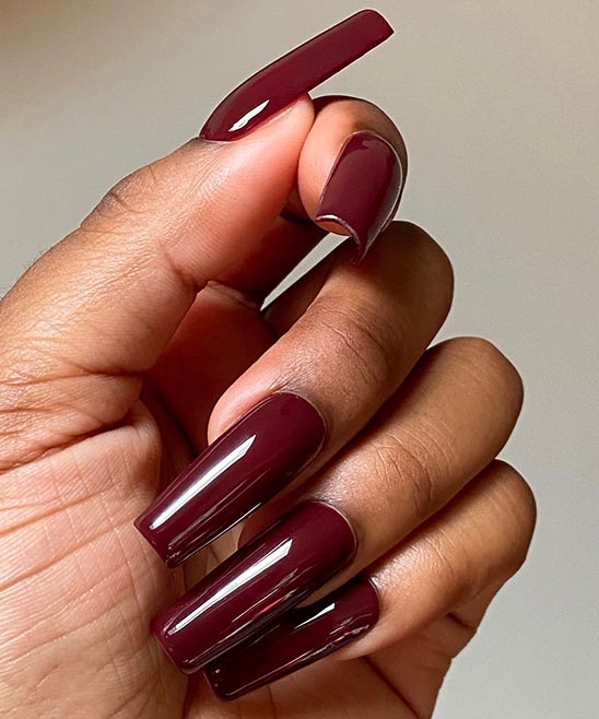 Best Nail Color for Burgundy Dress