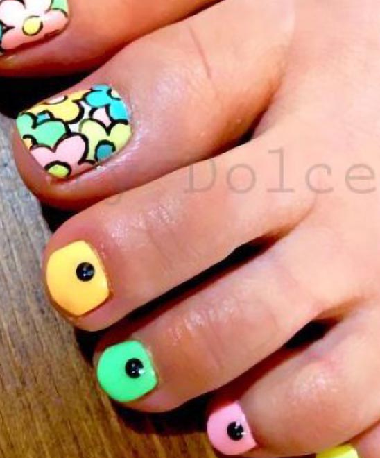 Black French Tip Toe Nail Designs