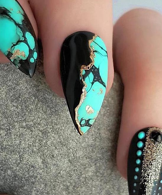50+ Black Marble Nails (2024) - TailoringinHindi