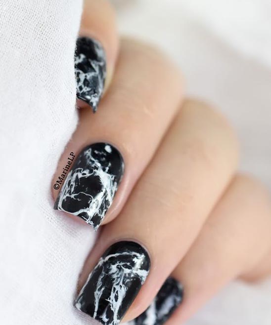 50+ Black Marble Nails (2024) - TailoringinHindi