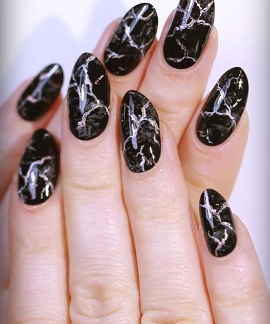 50+ Black Marble Nails (2024) - TailoringinHindi