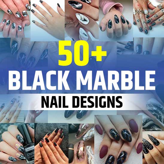 Black Marble Nails