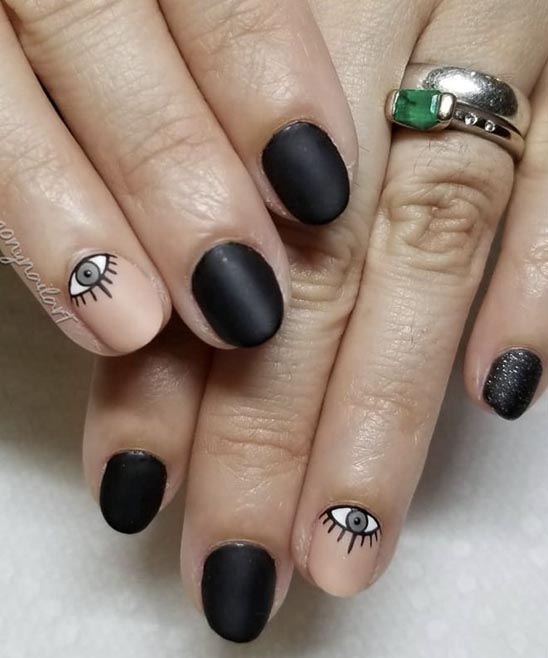 Black Nail Polish Design Ideas