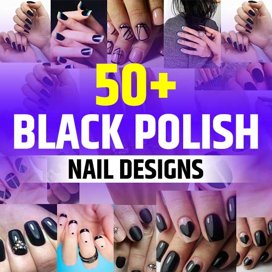 Black Nail Polish Designs
