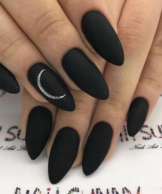 Edgy and Dramatic Black Nail Polish Designs - TailoringinHindi