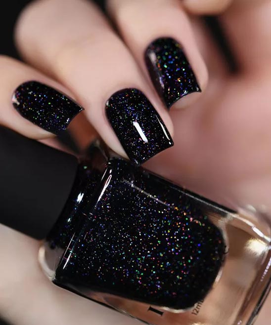 Black Nail Polish Designs Simple
