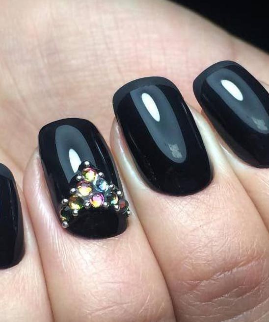 Black and Blue Nail Polish Designs