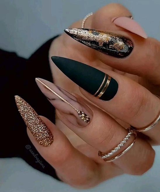 Black and Gold Glitter Coffin Nails.jpg