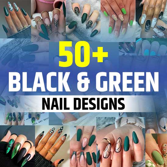 Black and Green Nail Designs