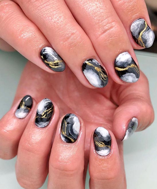 50+ Black Marble Nails (2024) - TailoringinHindi