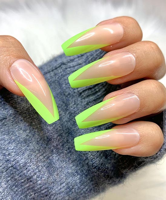 Black and Lime Green Nail Designs