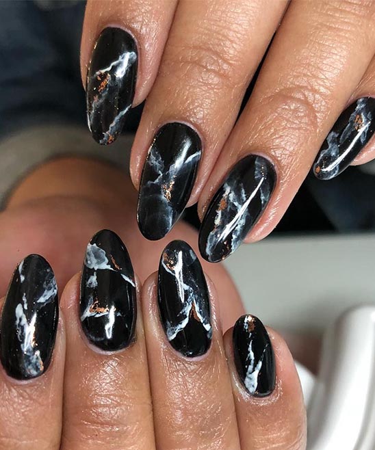 50+ Black Marble Nails (2024) - TailoringinHindi