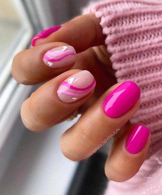 Black and Pink Ombre Coffin Nails