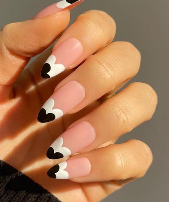 Black and Red French Tip Nail Designs