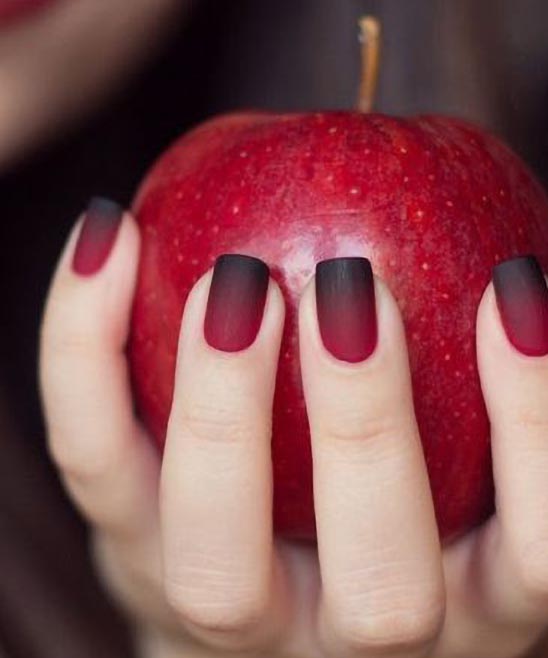 Black and Red Nail Designs on French Tips