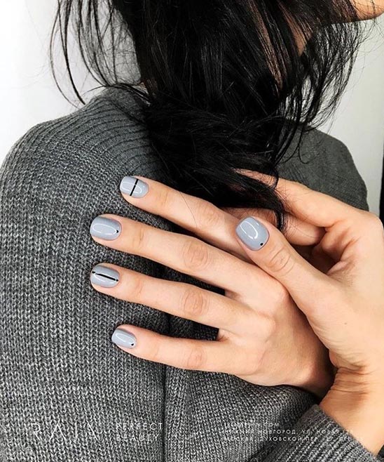 Black and Silver Nail Polish Designs