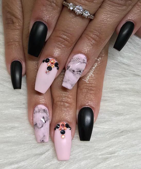 50+ Black Marble Nails (2024) - TailoringinHindi