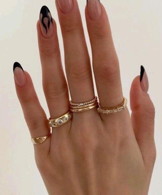 Black and White Nail Polish Design