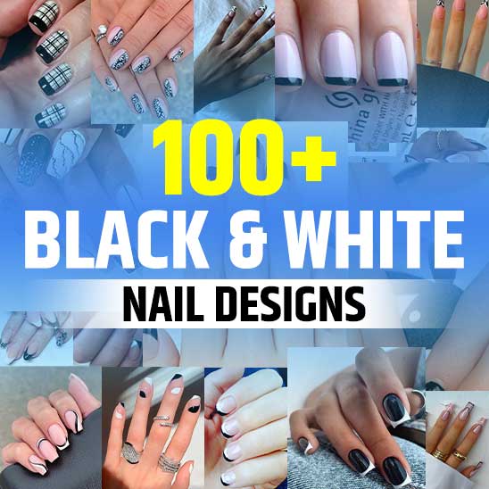 Black and White Nails Design