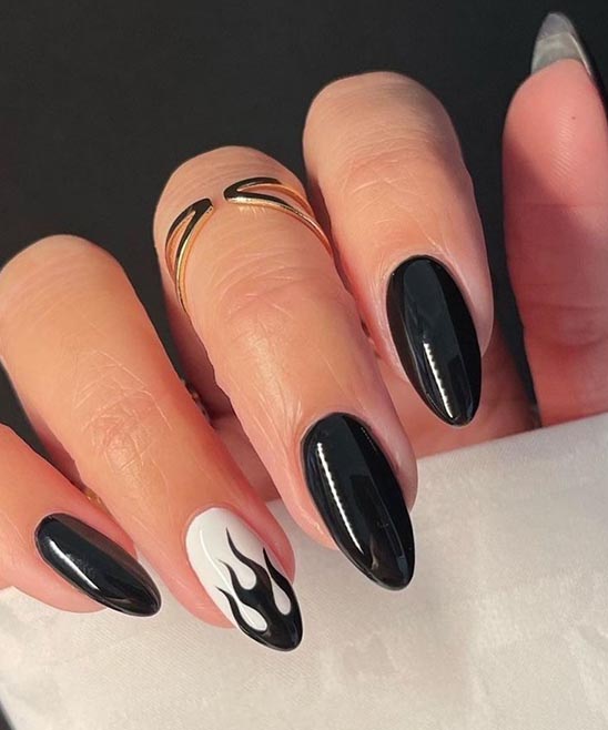 Black and White Nails Designs