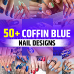 Blue Coffin Nail Designs