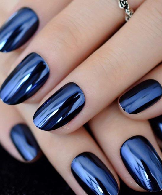 Blue Glitter Nail Designs