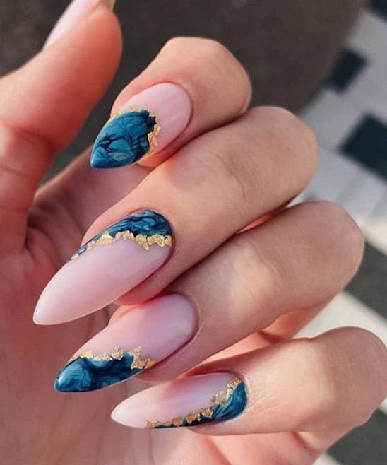 Blue Marble Nail Designs