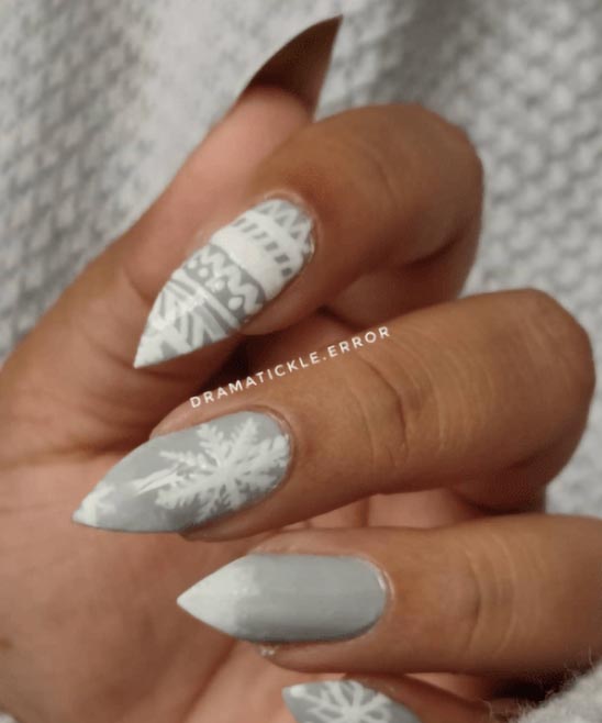 Blue Marble and White Marble Nail Designs