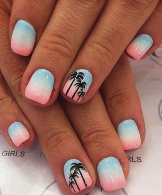 Blue and White Nail Designs Basic