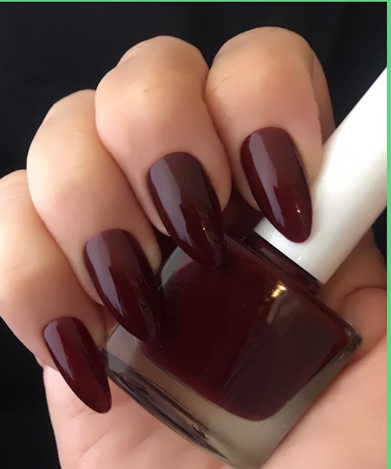 Burgundy Color Acrylic Nails