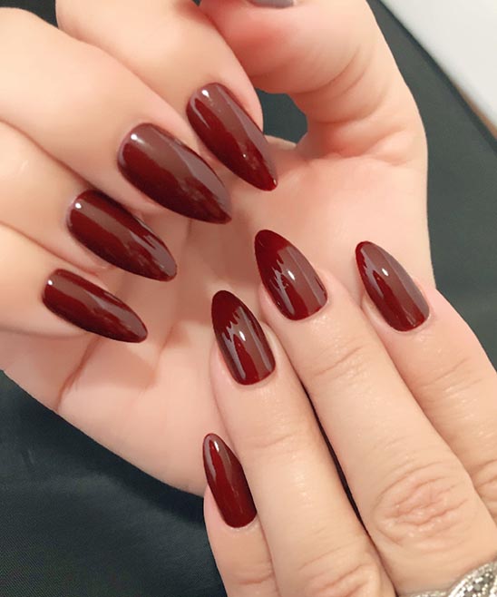 Burgundy Color Gel Nails