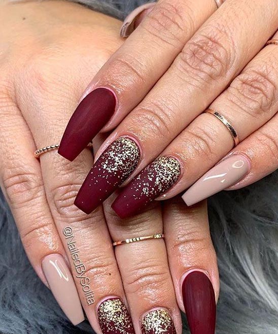 Burgundy Color Nail Ideas