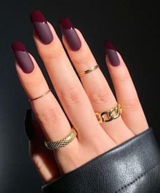 Burgundy Fall Nail Designs