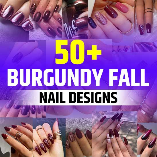 Burgundy Fall Nails