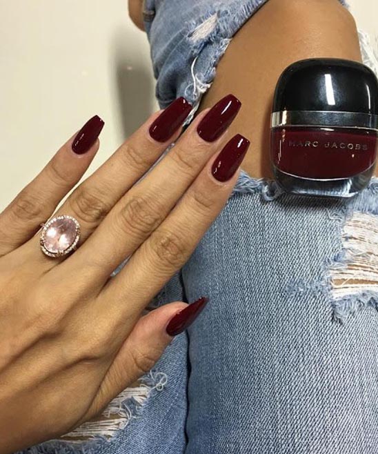 Burgundy Fall Nails