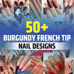 Burgundy French Tip Nail Designs