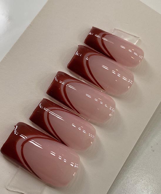 Refined Burgundy French Tips for a Stunning Look - TailoringinHindi