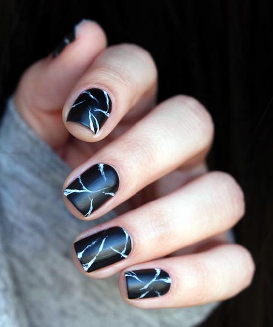 Burgundy Marble Nails