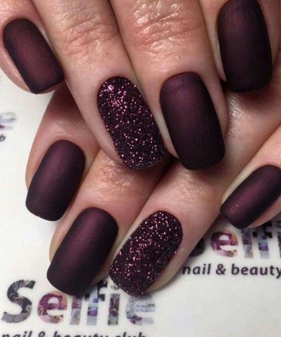 Burgundy Nail Art