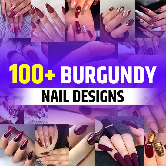 Burgundy Nail Designs