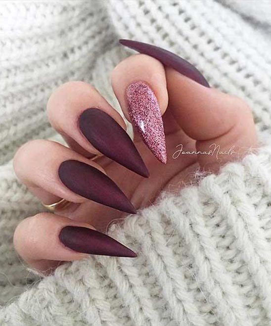 Burgundy Nail Designs for Short Nails