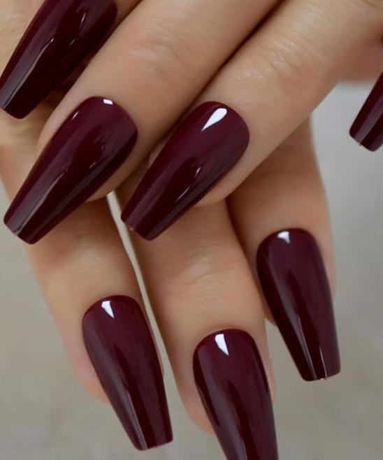 50+ Burgundy Acrylic Nails (2024) - TailoringinHindi