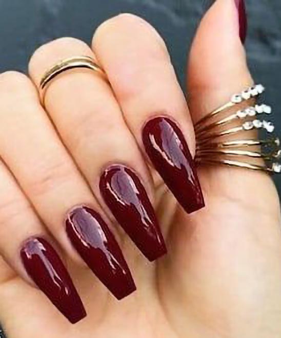 Burgundy Nails Matte
