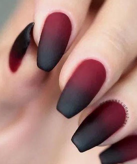 Burgundy Nails Matte